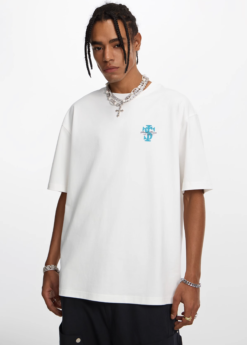 Small Town Kid 3D Embroidered Logo Letter Tee | Face 3 Face