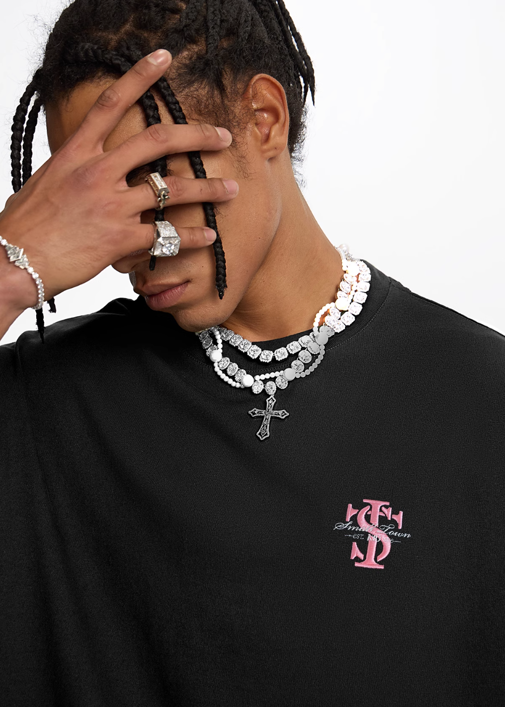 Small Town Kid 3D Embroidered Logo Letter Tee | Face 3 Face