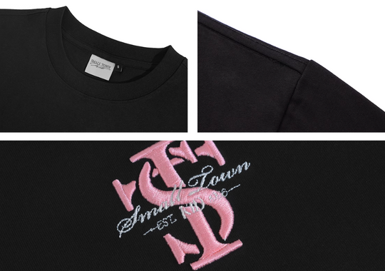 Small Town Kid 3D Embroidered Logo Letter Tee | Face 3 Face