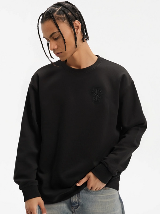 Small Town Kid Ring Patch Embroidery Long Sleeve Tee | Face 3 Face