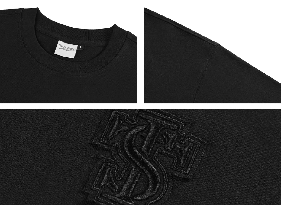 Small Town Kid Ring Patch Embroidery Long Sleeve Tee | Face 3 Face