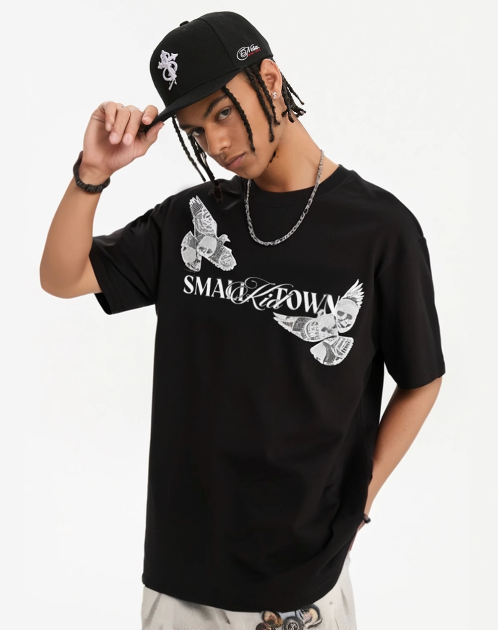 Small Town Kid Lace Embroidery Peace Dove Tee | Face 3 Face