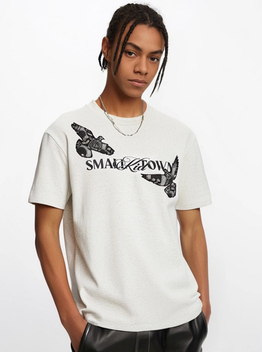 Small Town Kid Lace Embroidery Peace Dove Tee | Face 3 Face