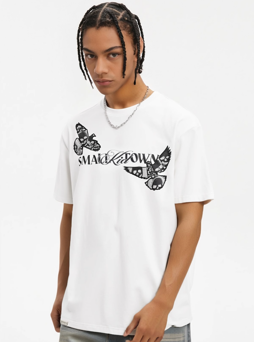 Small Town Kid Lace Embroidery Peace Dove Tee | Face 3 Face