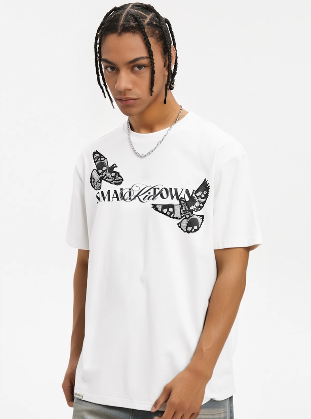 Small Town Kid Lace Embroidery Peace Dove Tee | Face 3 Face