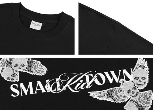 Small Town Kid Lace Embroidery Peace Dove Tee | Face 3 Face