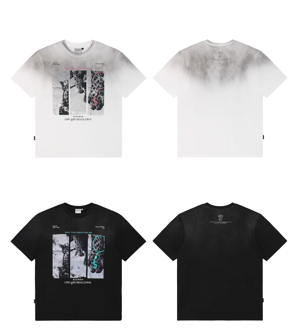 Small Town Kid Leopard Dirty Wash Tee | Face 3 Face