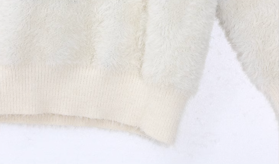 UNTILWERICH "I DON'T TRUST YOU" Fuzzy Knit Sweater | Face 3 Face