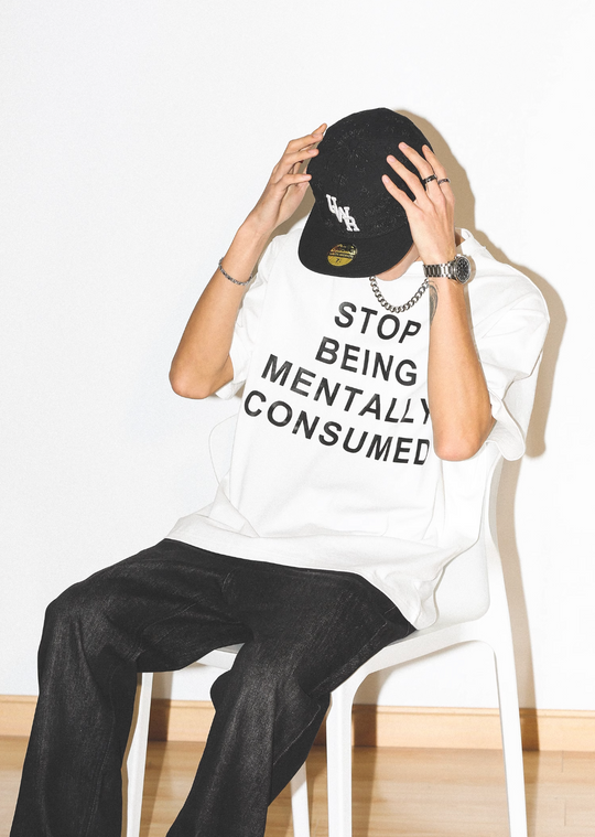 UNTILWERICH "STOP BEING MENTALLY CONSUMED" Print Tee | Face 3 Face