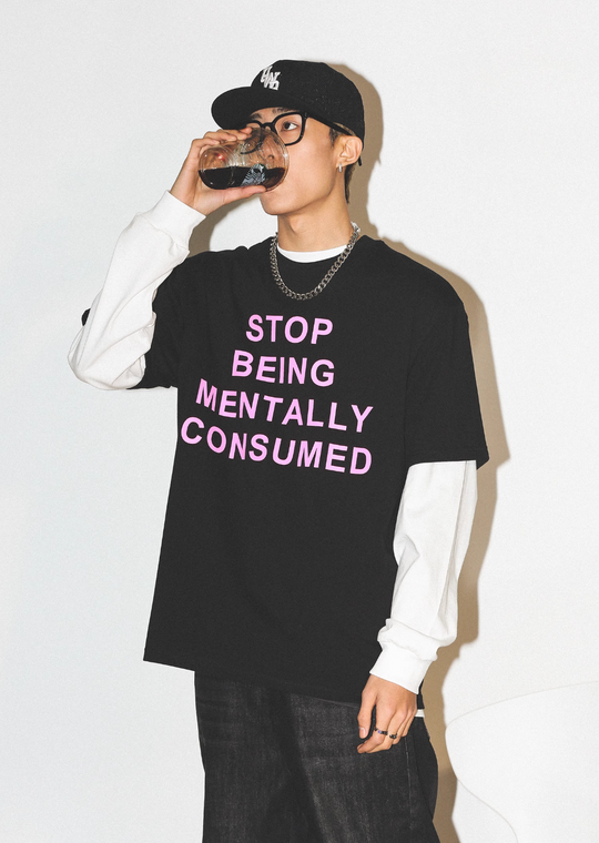 UNTILWERICH "STOP BEING MENTALLY CONSUMED" Print Tee | Face 3 Face