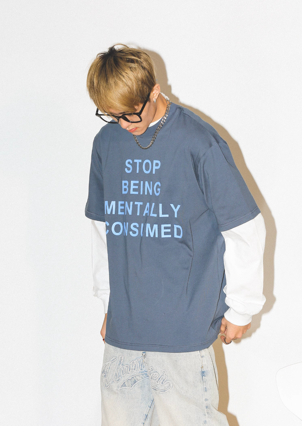 UNTILWERICH "STOP BEING MENTALLY CONSUMED" Print Tee | Face 3 Face