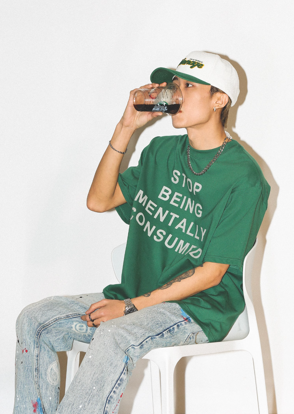 UNTILWERICH "STOP BEING MENTALLY CONSUMED" Print Tee | Face 3 Face