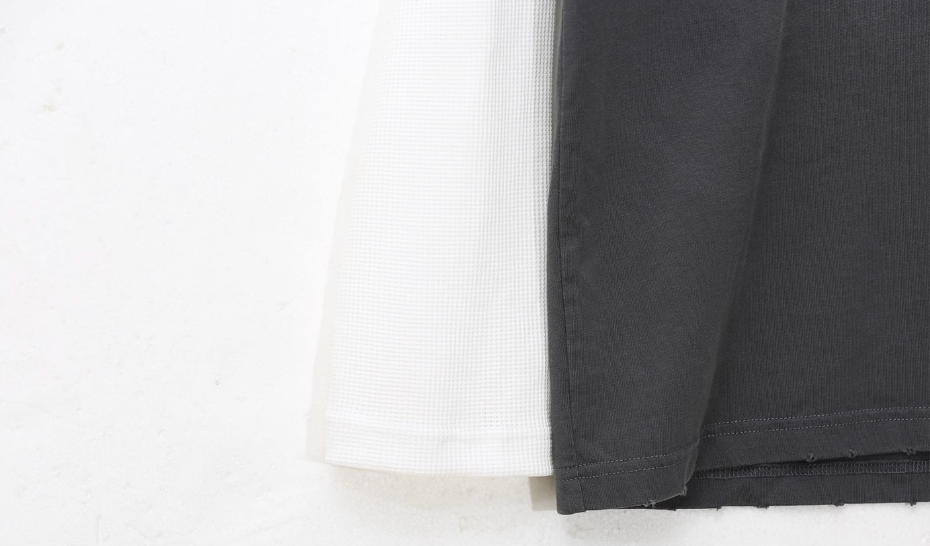 UNTILWERICH Washed Star Burst Print Mock Two-Piece Long Sleeve Tee | Face 3 Face