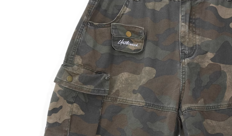 UNTILWERICH Camouflage Multi Pocket Work Cargo Shorts | Face 3 Face