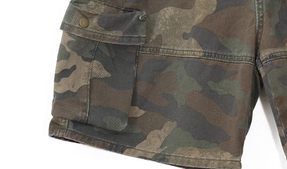UNTILWERICH Camouflage Multi Pocket Work Cargo Shorts | Face 3 Face