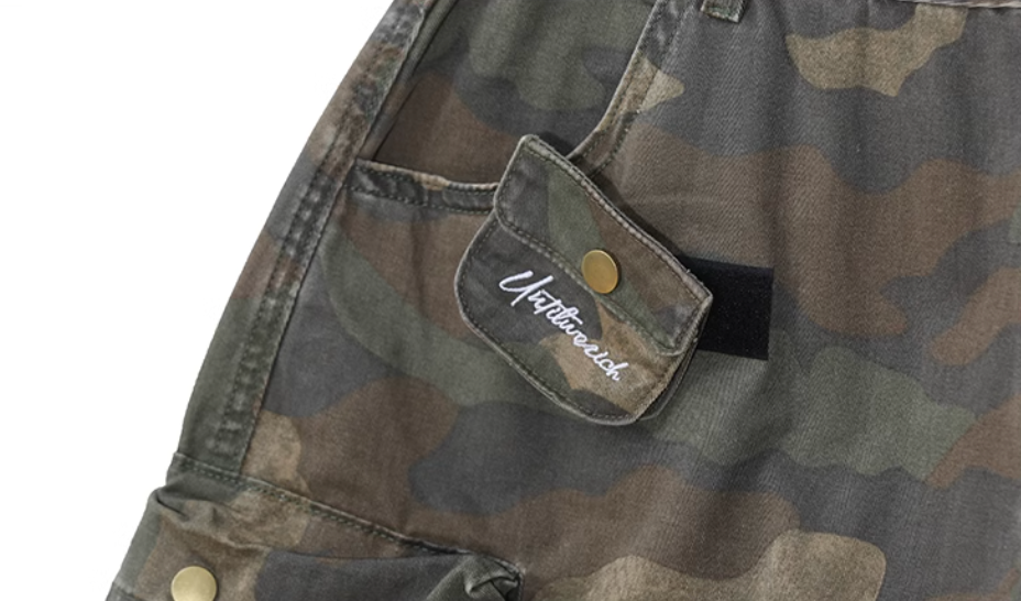 UNTILWERICH Camouflage Multi Pocket Work Cargo Shorts | Face 3 Face