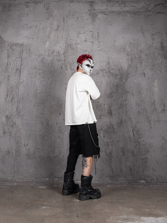 UNDERWATER Dirty-Dyed Distressed Life Is Pain Printed Tee | Face 3 Face