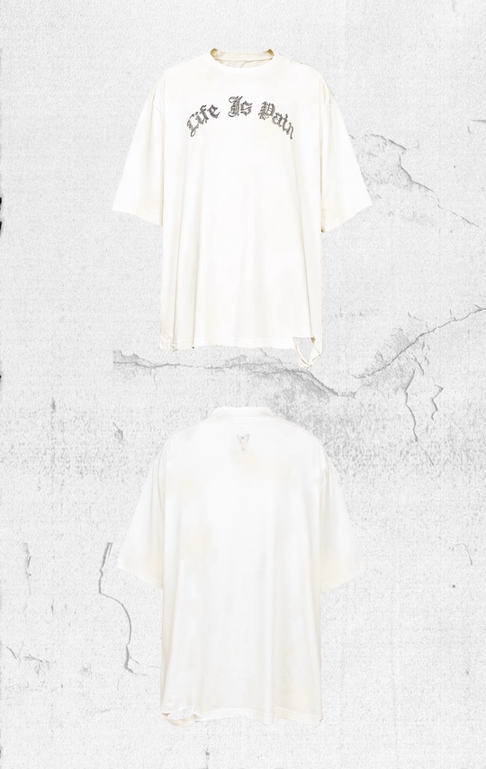 UNDERWATER Dirty-Dyed Distressed Life Is Pain Printed Tee | Face 3 Face