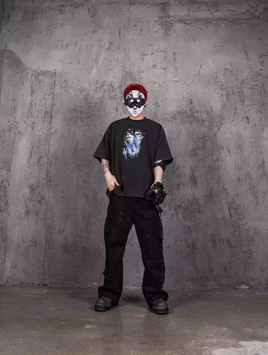 UNDERWATER Vintage Washed Destroyed Print Tee | Face 3 Face