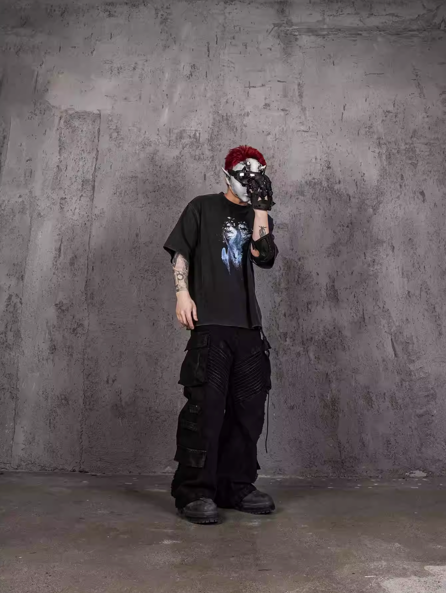 UNDERWATER Vintage Washed Destroyed Print Tee | Face 3 Face