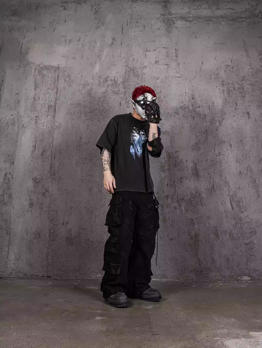 UNDERWATER Vintage Washed Destroyed Print Tee | Face 3 Face