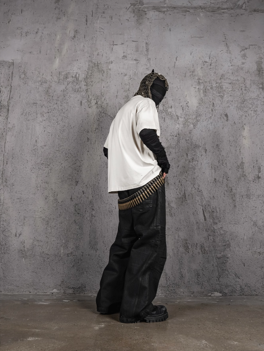 UNDERWATER Dirty Dye Destroyed Dusty White Vintage Print Tee | Face 3 Face