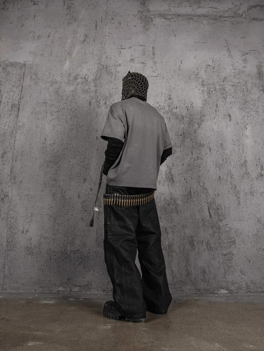 UNDERWATER Dirty Dye Destroyed Dusty Gray Vintage Print Tee | Face 3 Face