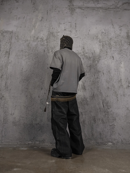 UNDERWATER Dirty Dye Destroyed Dusty Gray Vintage Print Tee | Face 3 Face