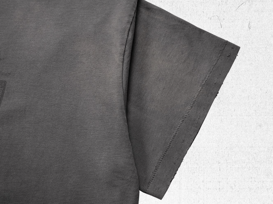 UNDERWATER Dirty Dye Destroyed Dusty Gray Vintage Print Tee | Face 3 Face