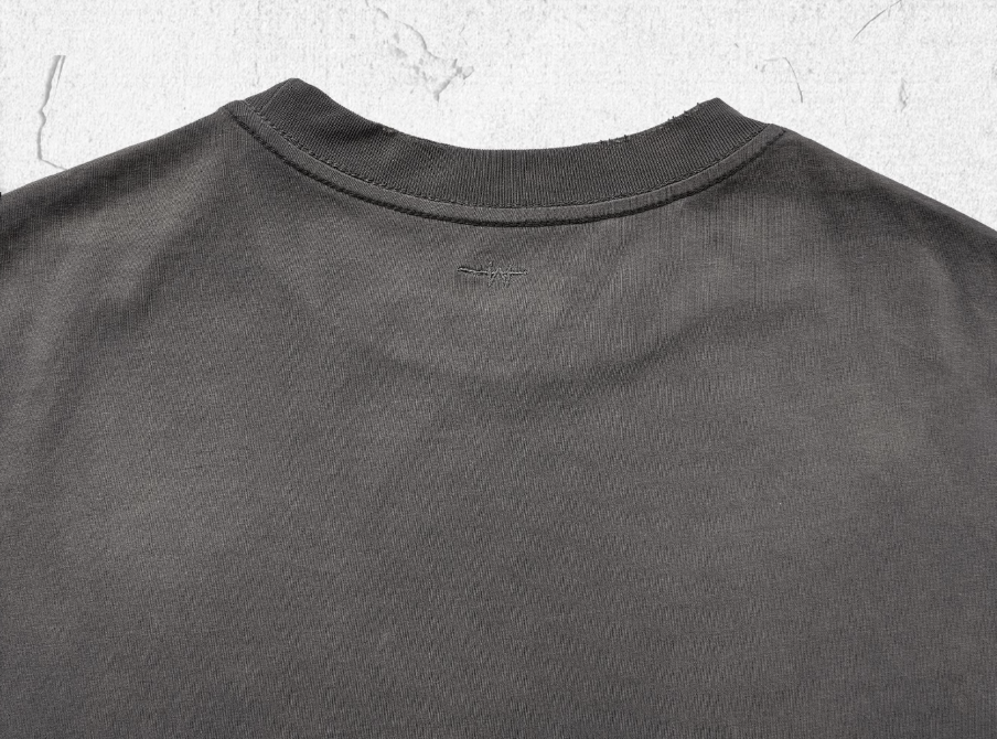 UNDERWATER Dirty Dye Destroyed Dusty Gray Vintage Print Tee | Face 3 Face