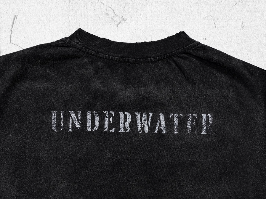 UNDERWATER Aged Wash Damage Vintage Pocket Tee | Face 3 Face