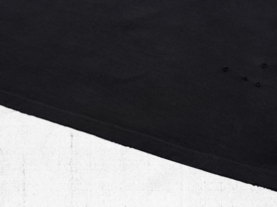 UNDERWATER Black Aged Wash Destroyed Portrait Print Long Sleeve Tee | Face 3 Face