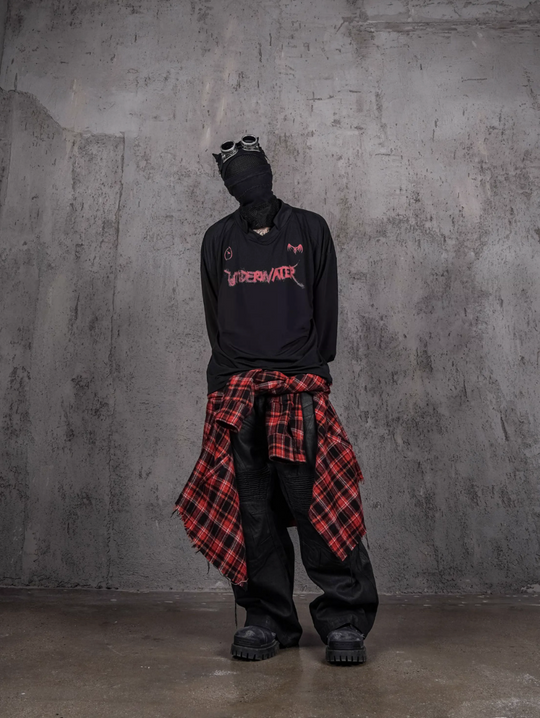 UNDERWATER Printed Patchwork Mesh Sports Long Sleeve Jersey Tee | Face 3 Face