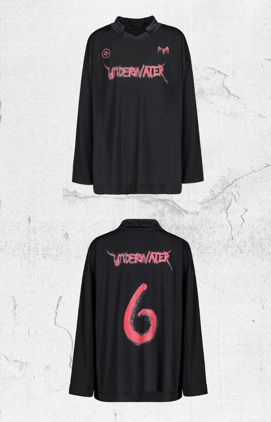 UNDERWATER Printed Patchwork Mesh Sports Long Sleeve Jersey Tee | Face 3 Face