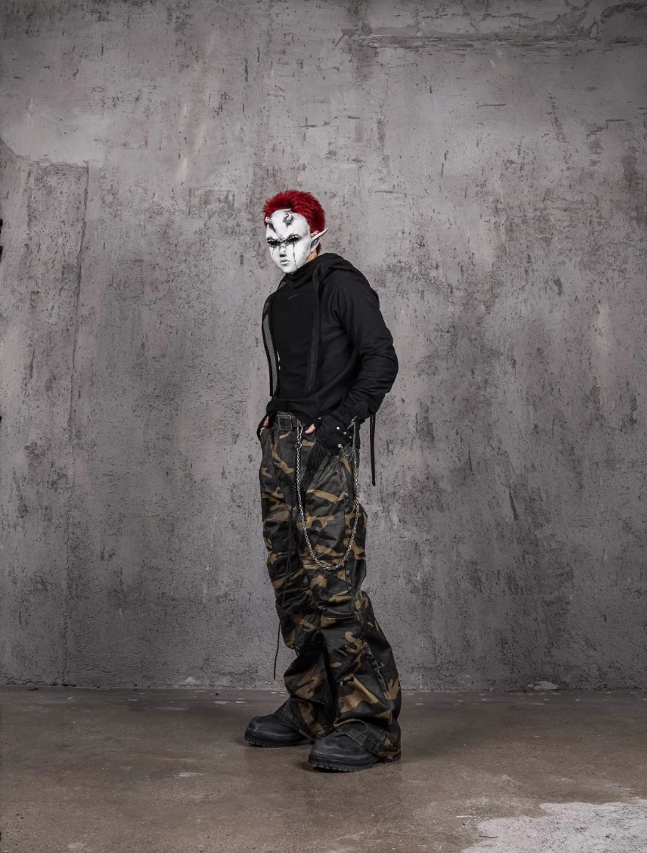 UNDERWATER Deconstructed Cross Embroidery Long Sleeve Tee | Face 3 Face