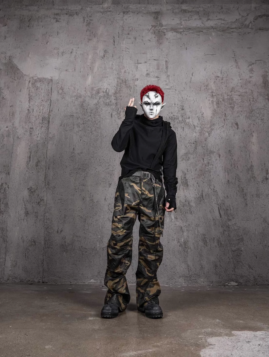 UNDERWATER Deconstructed Cross Embroidery Long Sleeve Tee | Face 3 Face