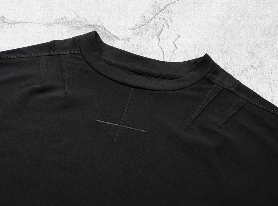 UNDERWATER Deconstructed Cross Embroidery Long Sleeve Tee | Face 3 Face