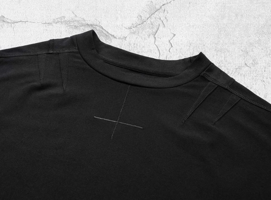 UNDERWATER Deconstructed Cross Embroidery Long Sleeve Tee | Face 3 Face