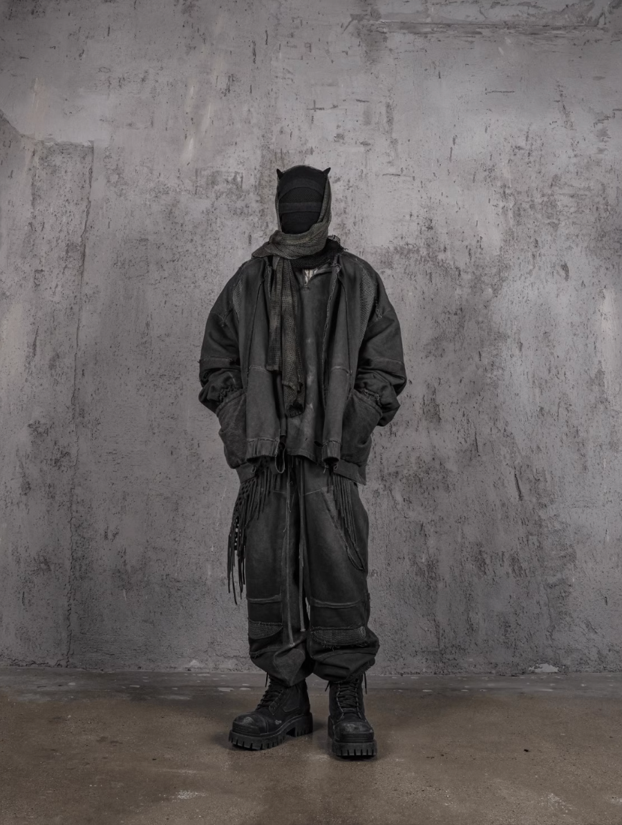 UNDERWATER Dirty Dyed Deconstructed Zip-Up Sweatshirt Jacket | Face 3 Face