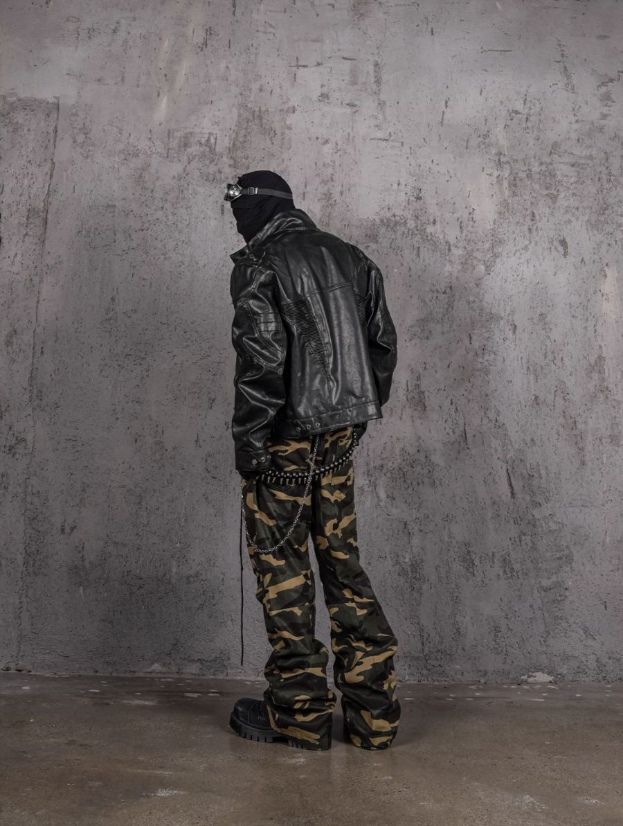 UNDERWATER Distressed Motorcycle Leather Jacket | Face 3 Face