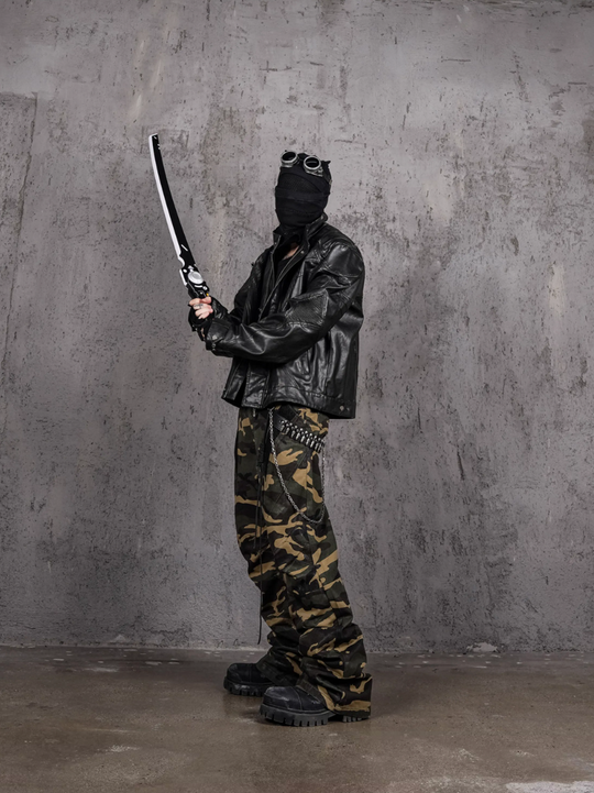 UNDERWATER Distressed Motorcycle Leather Jacket | Face 3 Face