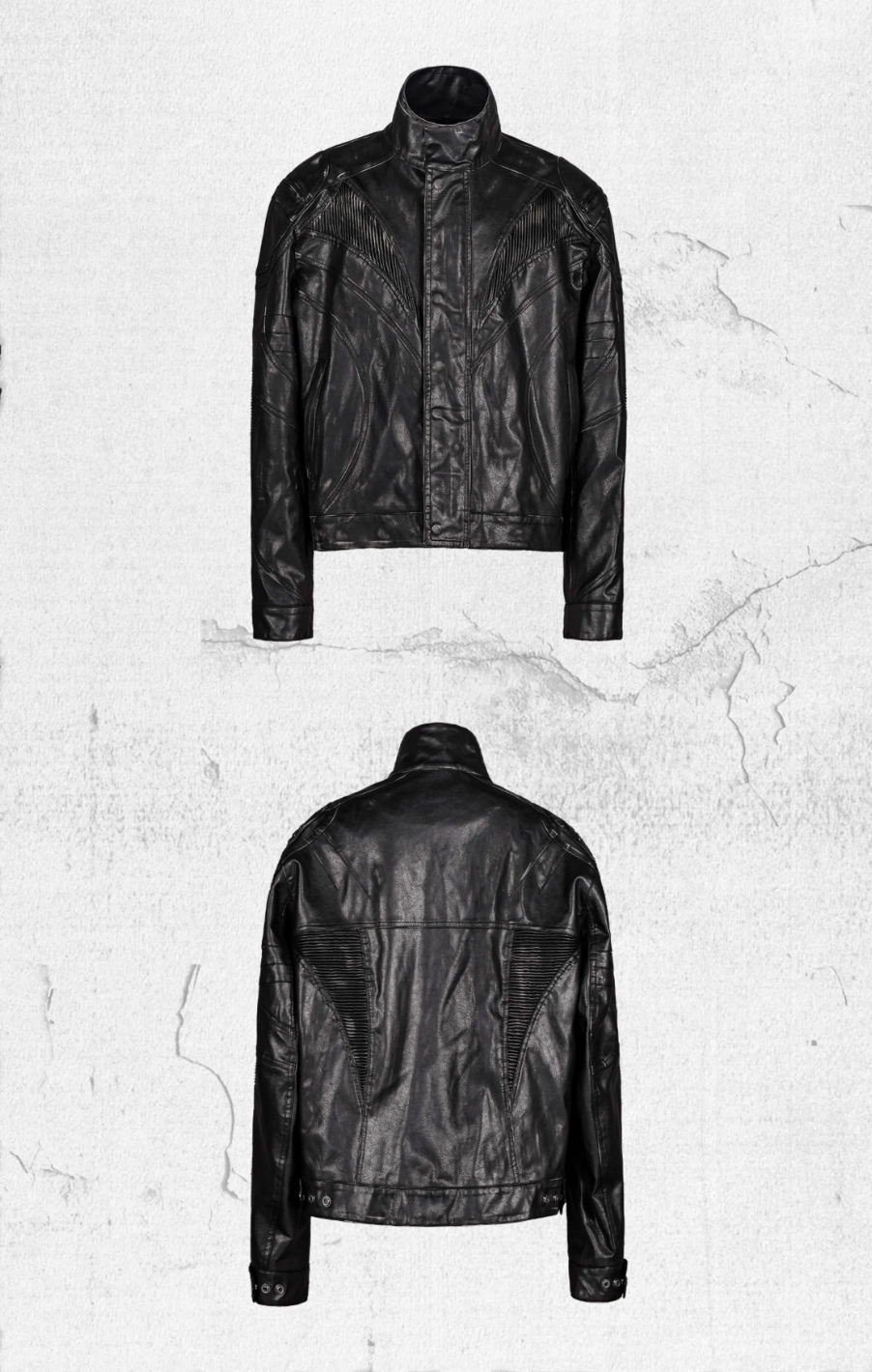 UNDERWATER Distressed Motorcycle Leather Jacket | Face 3 Face