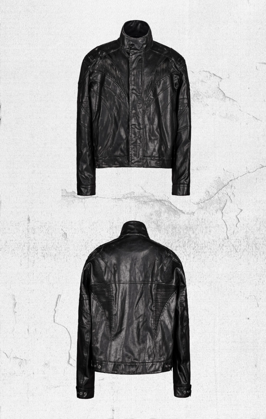 UNDERWATER Distressed Motorcycle Leather Jacket | Face 3 Face