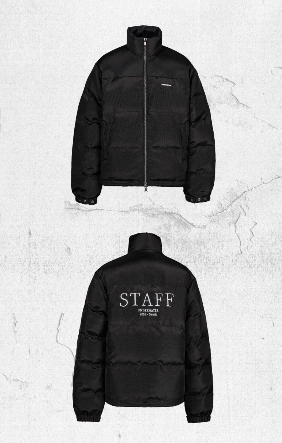 UNDERWATER STAFF Embroidered Down Jacket | Face 3 Face
