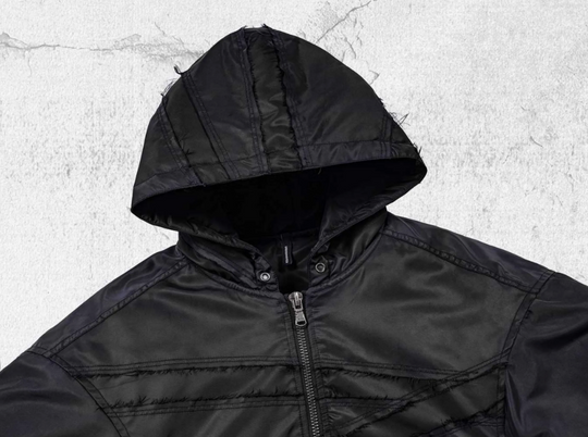 UNDERWATER Navy Bandage Deconstructed Dirty Dyed MA-1 Bomber Jacket | Face 3 Face