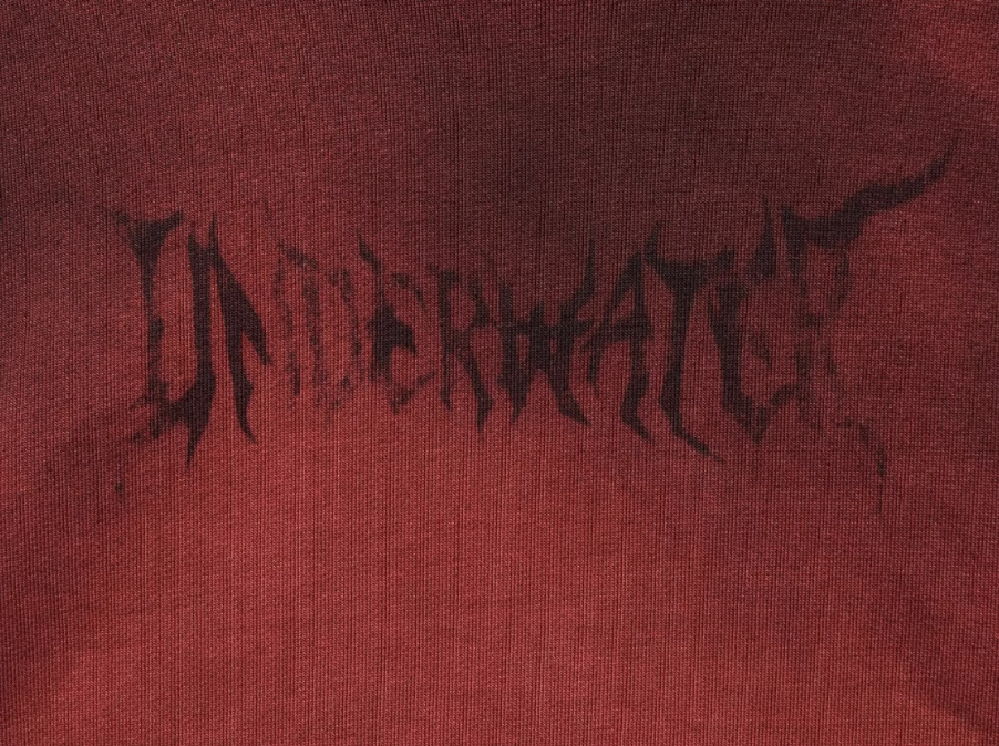 UNDERWATER Ashes Red Dirty Dye Old Deconstructed Destruction Hoodie | Face 3 Face