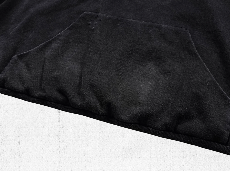 UNDERWATER Dust Black Deconstructed Destruction Hoodie | Face 3 Face