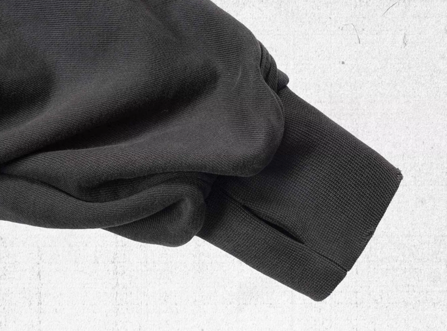 UNDERWATER Aged Silhouette Shirred Biker Armor Zip-Up Hoodie | Face 3 Face