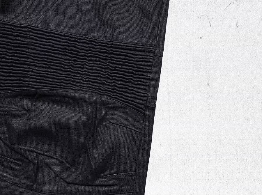 UNDERWATER Black Waxed Biker Wide Leg Bootcut Jeans | Face 3 Face