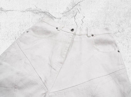 UNDERWATER White Waxed Biker Wide Leg Bootcut Jeans | Face 3 Face